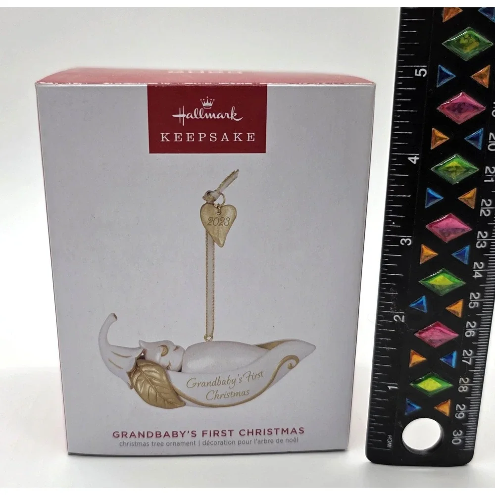 2023‎ Hallmark Grandbaby's First Christmas Porcelain Ornament Grandparents NEW